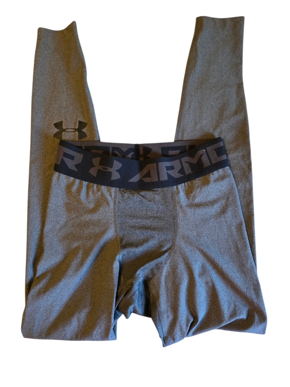 Under Armour HeatGear Leggings – Gray/Black – Size S – Performance